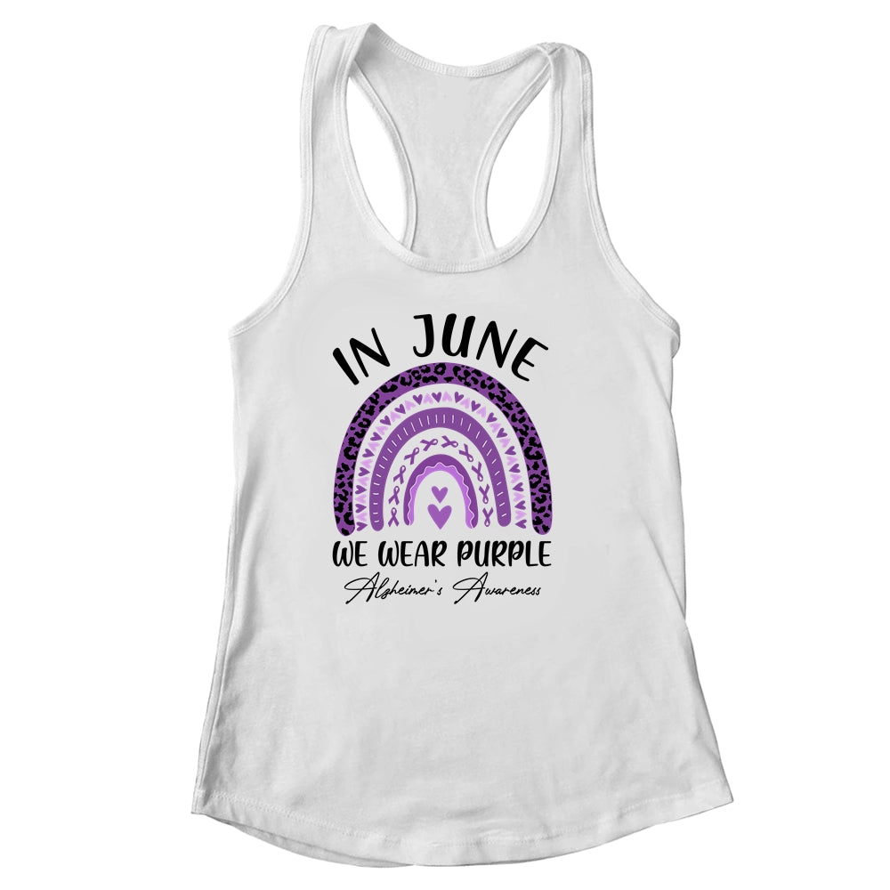 Rainbow In June We Wear Purple Alzheimers Awareness Support Shirt & Tank Top | siriusteestore