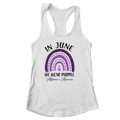 Rainbow In June We Wear Purple Alzheimers Awareness Support Shirt & Tank Top | siriusteestore