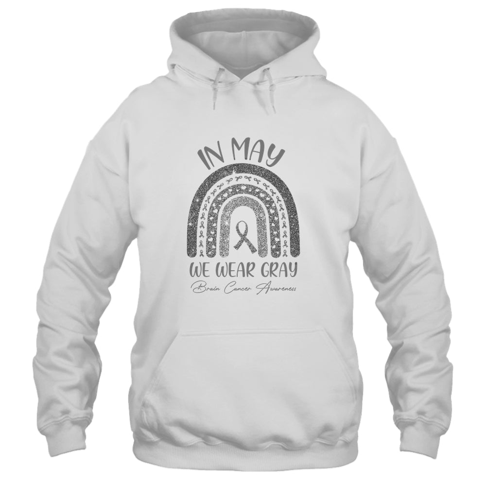 Rainbow In May We Wear Gray Brain Cancer Awareness Month Shirt & Hoodie | siriusteestore