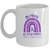 Rainbow In May We Wear Purple Autoimmune Hepatitis Awareness Mug | siriusteestore