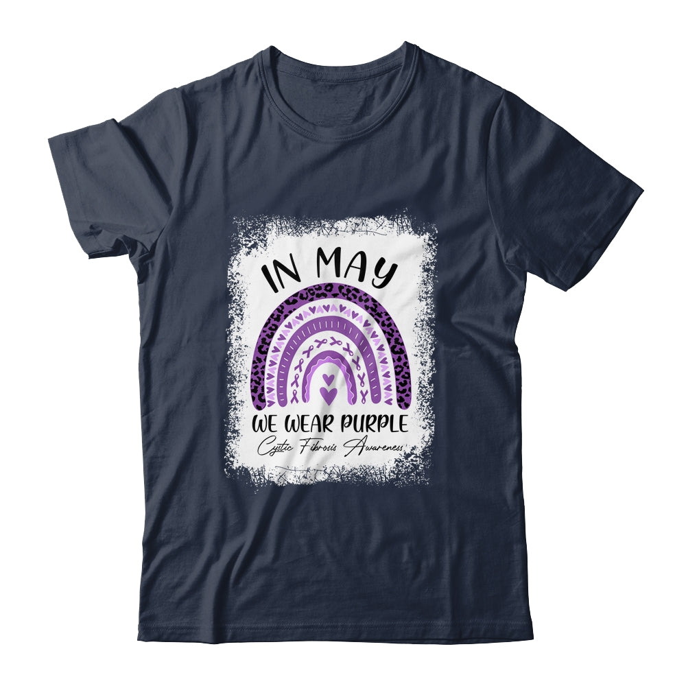 Rainbow In May We Wear Purple Cystic Fibrosis Awareness Shirt & Hoodie | siriusteestore