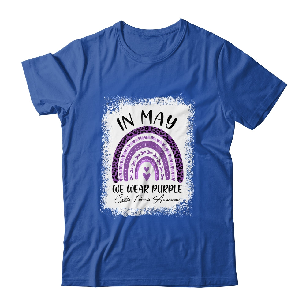 Rainbow In May We Wear Purple Cystic Fibrosis Awareness Shirt & Hoodie | siriusteestore