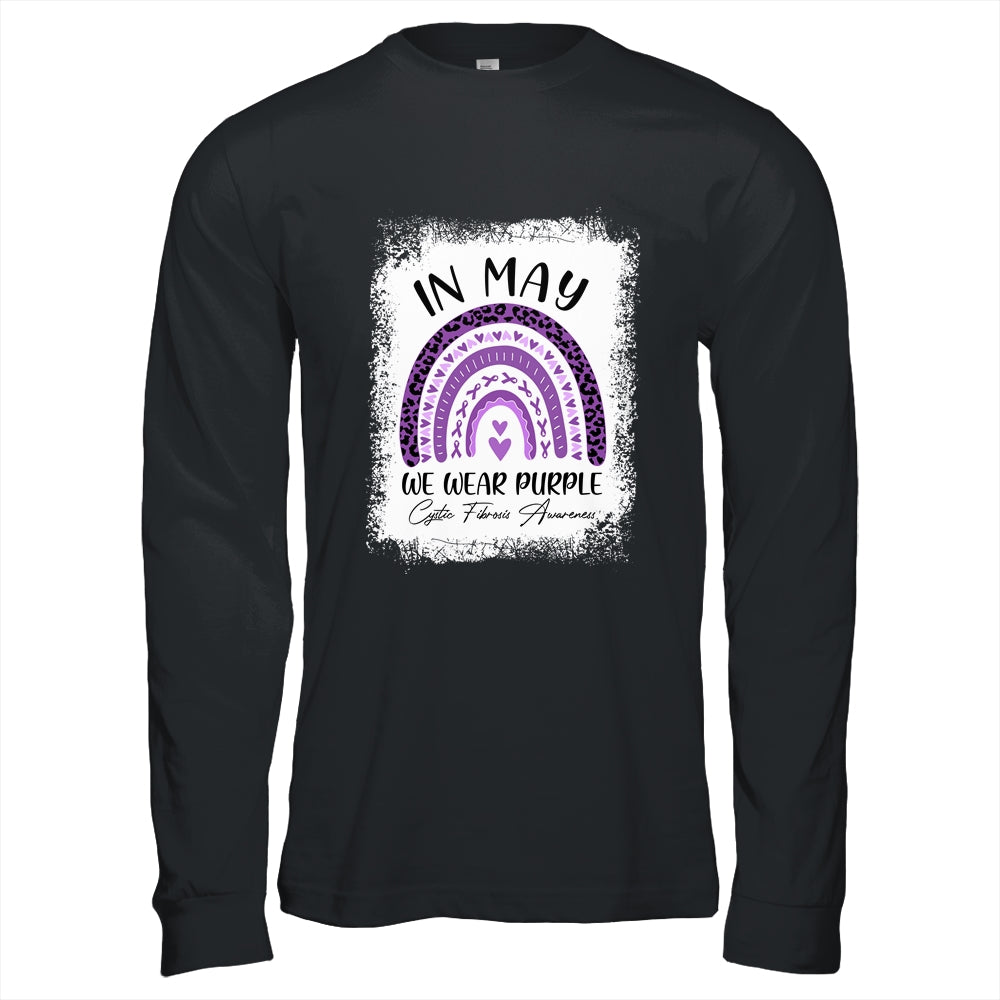 Rainbow In May We Wear Purple Cystic Fibrosis Awareness Shirt & Hoodie | siriusteestore