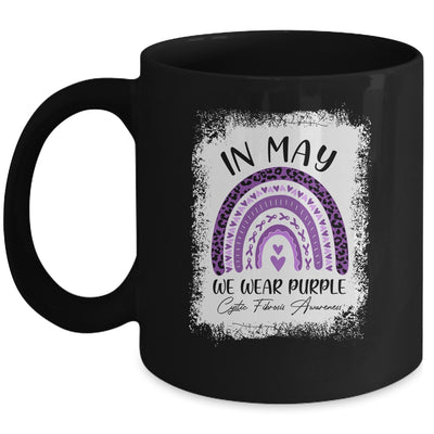 Rainbow In May We Wear Purple Cystic Fibrosis Awareness Mug | siriusteestore