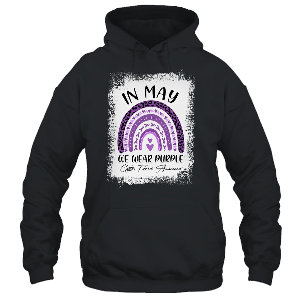 Rainbow In May We Wear Purple Cystic Fibrosis Awareness Shirt & Hoodie | siriusteestore