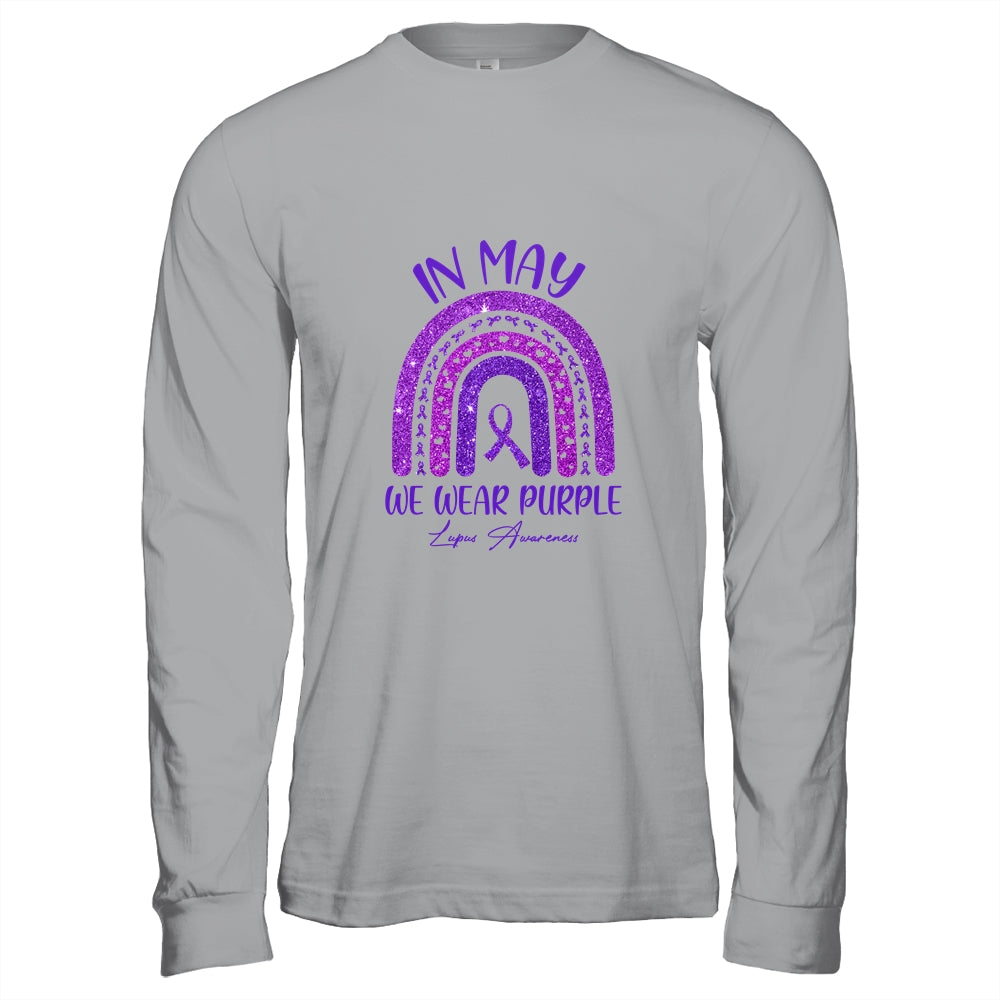 Rainbow In May We Wear Purple Lupus Awareness Month Shirt & Hoodie | siriusteestore