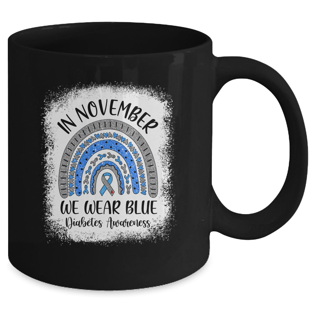Rainbow In November We Wear Blue Diabetes Awareness Rainbow Mug | siriusteestore