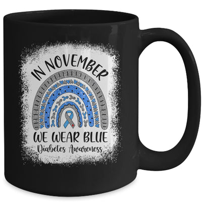 Rainbow In November We Wear Blue Diabetes Awareness Rainbow Mug | siriusteestore