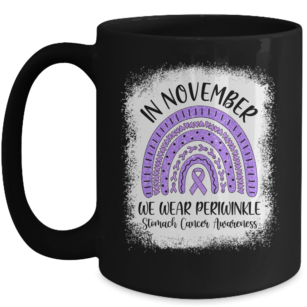 Rainbow In November We Wear Periwinkle Stomach Cancer Awareness Mug | siriusteestore