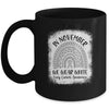 Rainbow In November We Wear White Lung Cancer Awareness Mug | siriusteestore