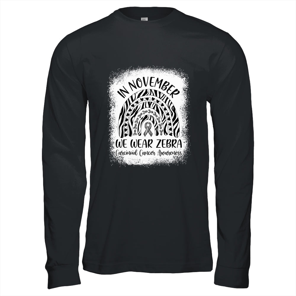 Rainbow In November We Wear Zebra Carcinoid Cancer Awareness Shirt & Hoodie | siriusteestore