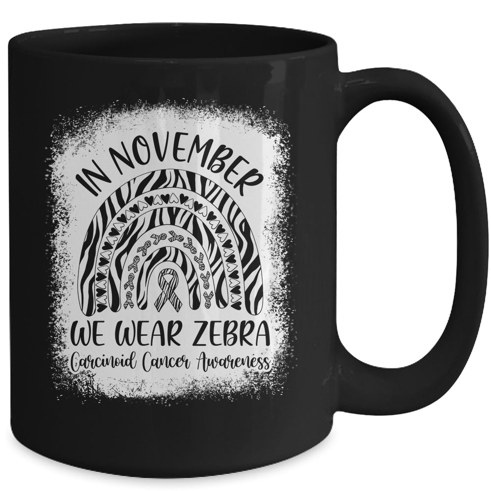 Rainbow In November We Wear Zebra Carcinoid Cancer Awareness Mug | siriusteestore