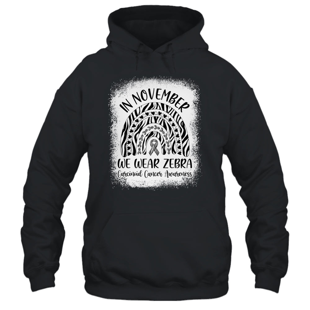 Rainbow In November We Wear Zebra Carcinoid Cancer Awareness Shirt & Hoodie | siriusteestore