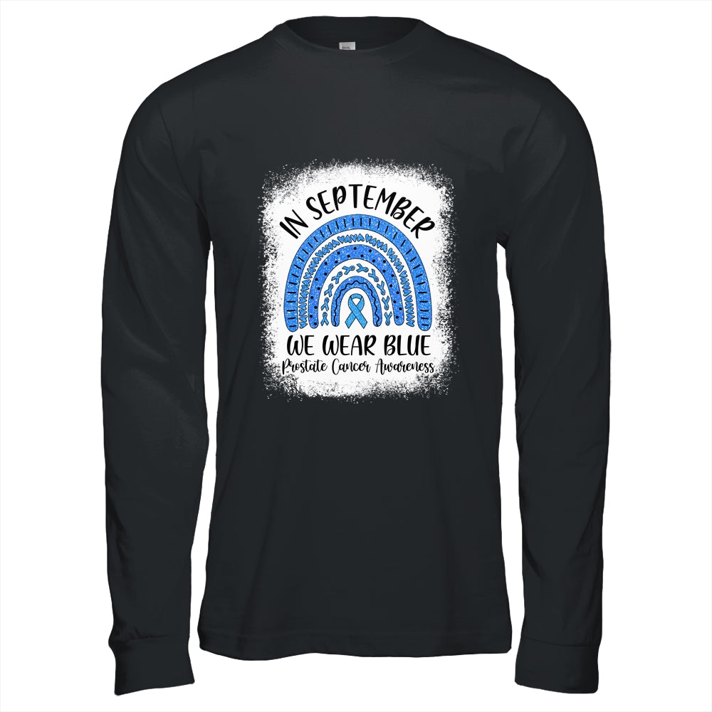 Rainbow In September We Wear Blue Prostate Cancer Awareness Shirt & Hoodie | siriusteestore