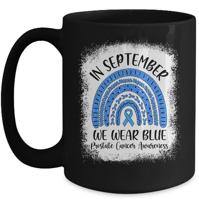 Rainbow In September We Wear Blue Prostate Cancer Awareness Mug | siriusteestore