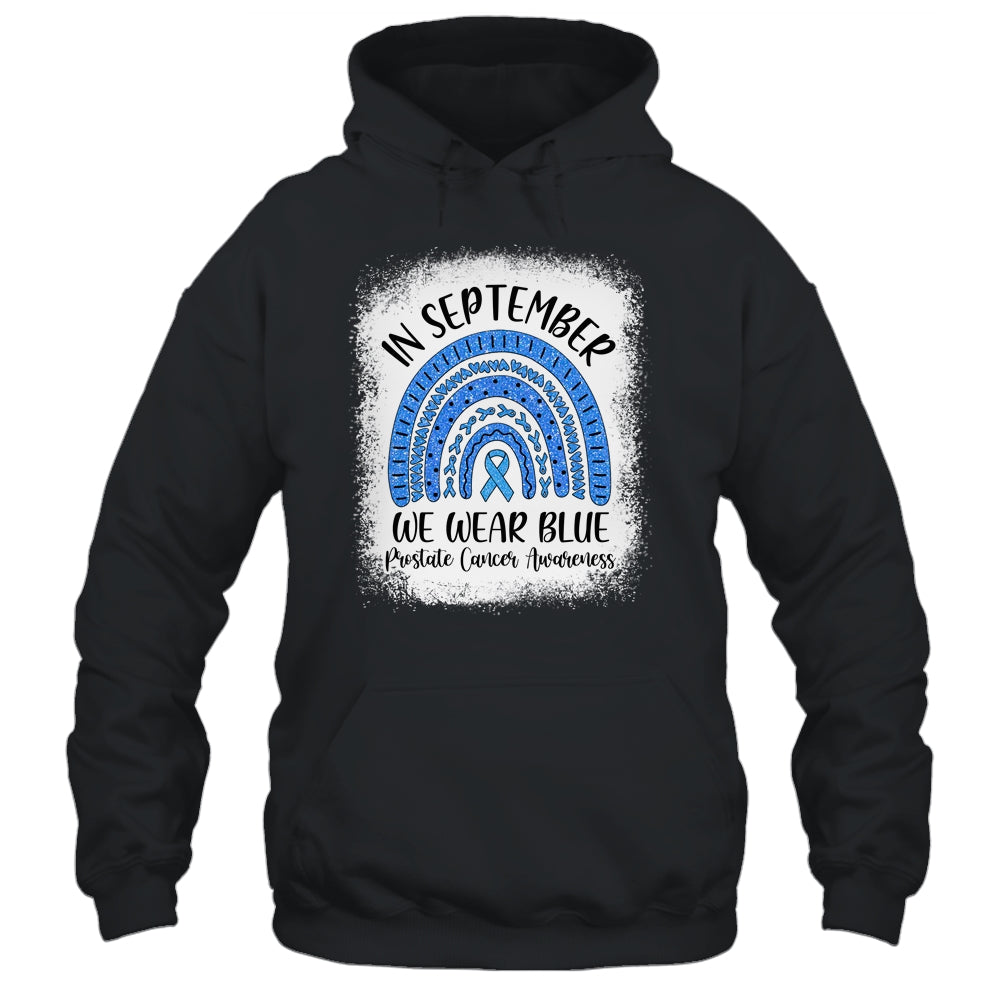 Rainbow In September We Wear Blue Prostate Cancer Awareness Shirt & Hoodie | siriusteestore