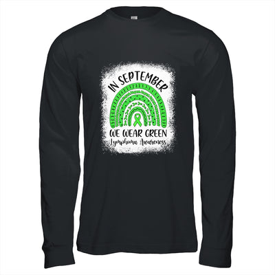 Rainbow In September We Wear Green Lymphoma Awareness Shirt & Hoodie | siriusteestore