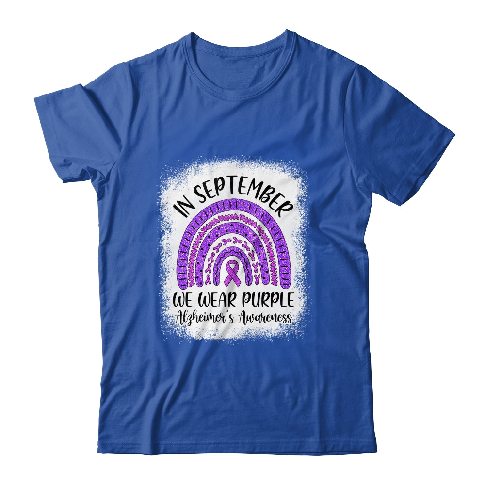 Rainbow In September We Wear Purple Alzheimer's Awareness Shirt & Hoodie | siriusteestore