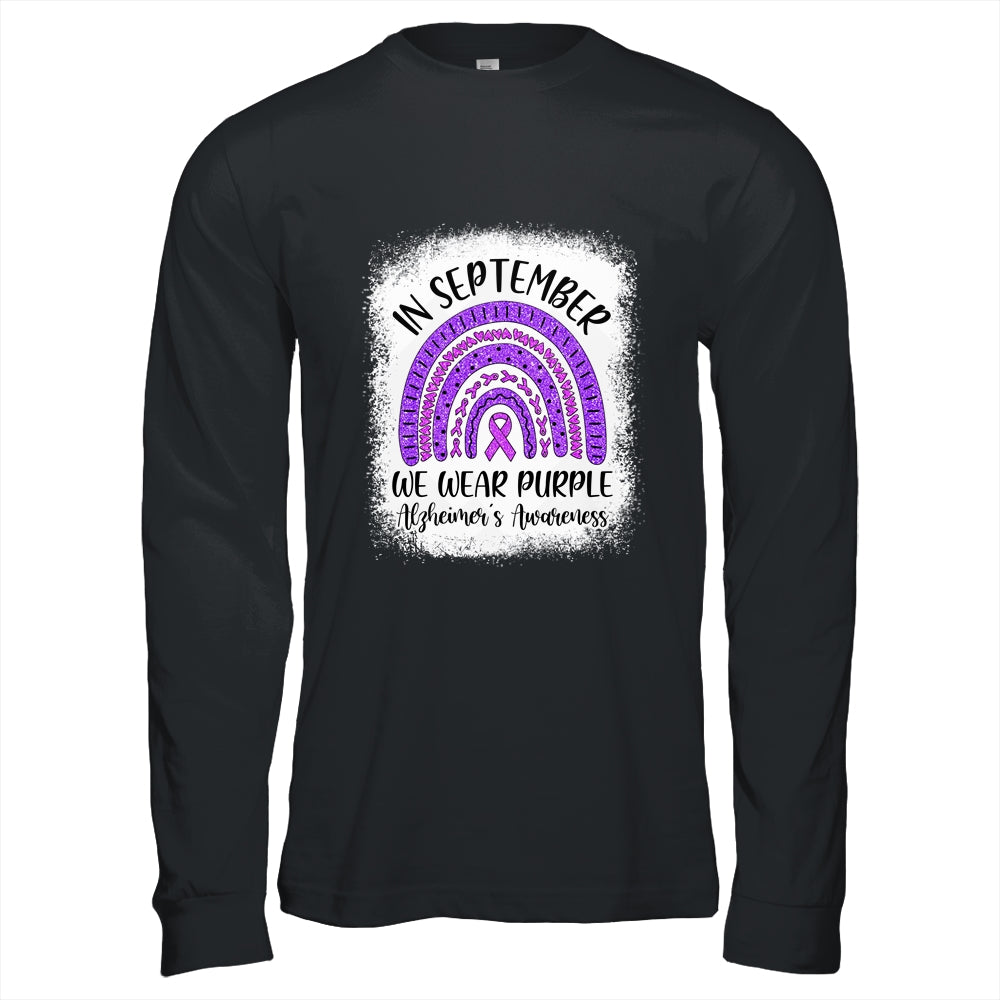 Rainbow In September We Wear Purple Alzheimer's Awareness Shirt & Hoodie | siriusteestore
