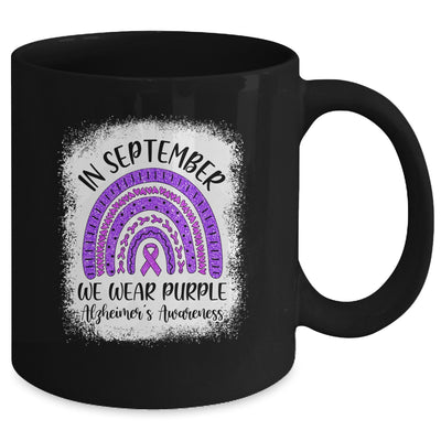 Rainbow In September We Wear Purple Alzheimer's Awareness Mug | siriusteestore