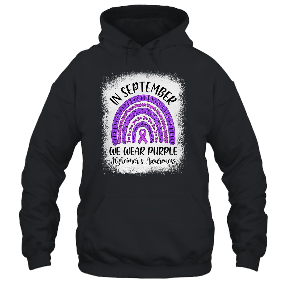 Rainbow In September We Wear Purple Alzheimer's Awareness Shirt & Hoodie | siriusteestore