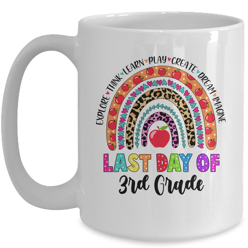 Rainbow Last Day Of School 3rd Grade Teacher Student Mug | siriusteestore