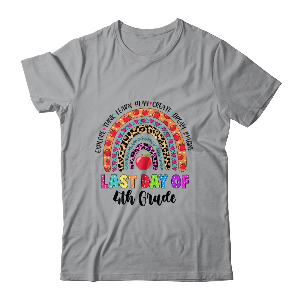 Rainbow Last Day Of School 4th Grade Teacher Student Shirt & Hoodie | siriusteestore