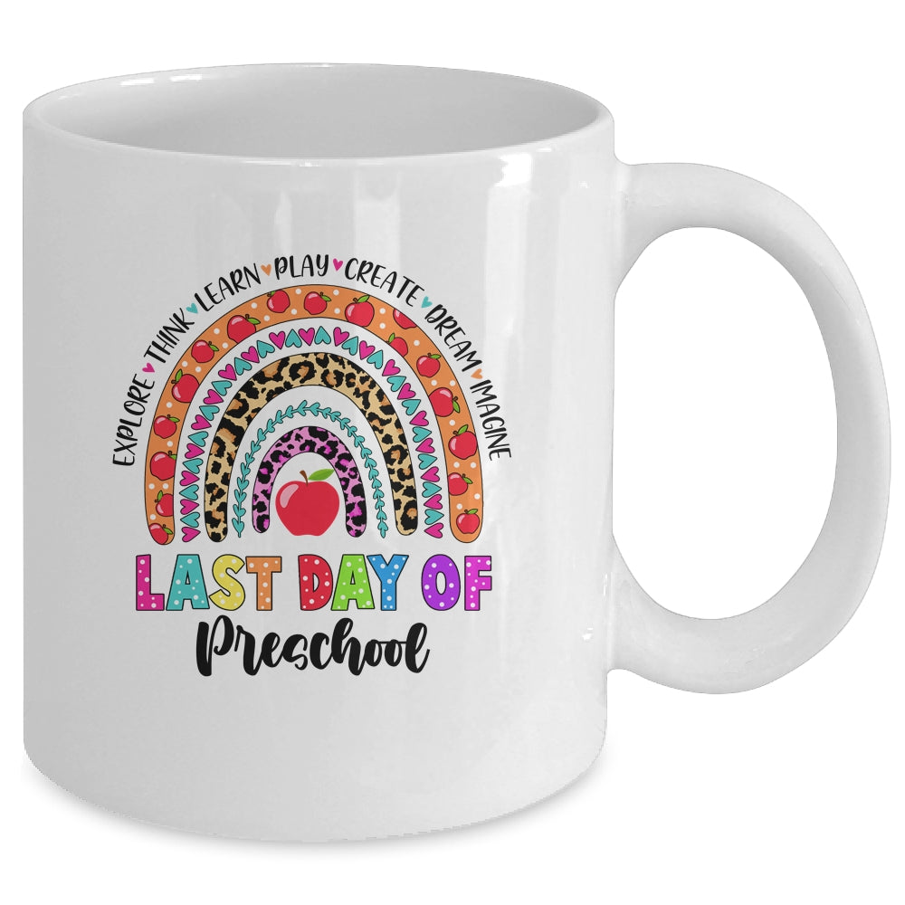 Rainbow Last Day Of School Preschool Teacher Student Mug | siriusteestore