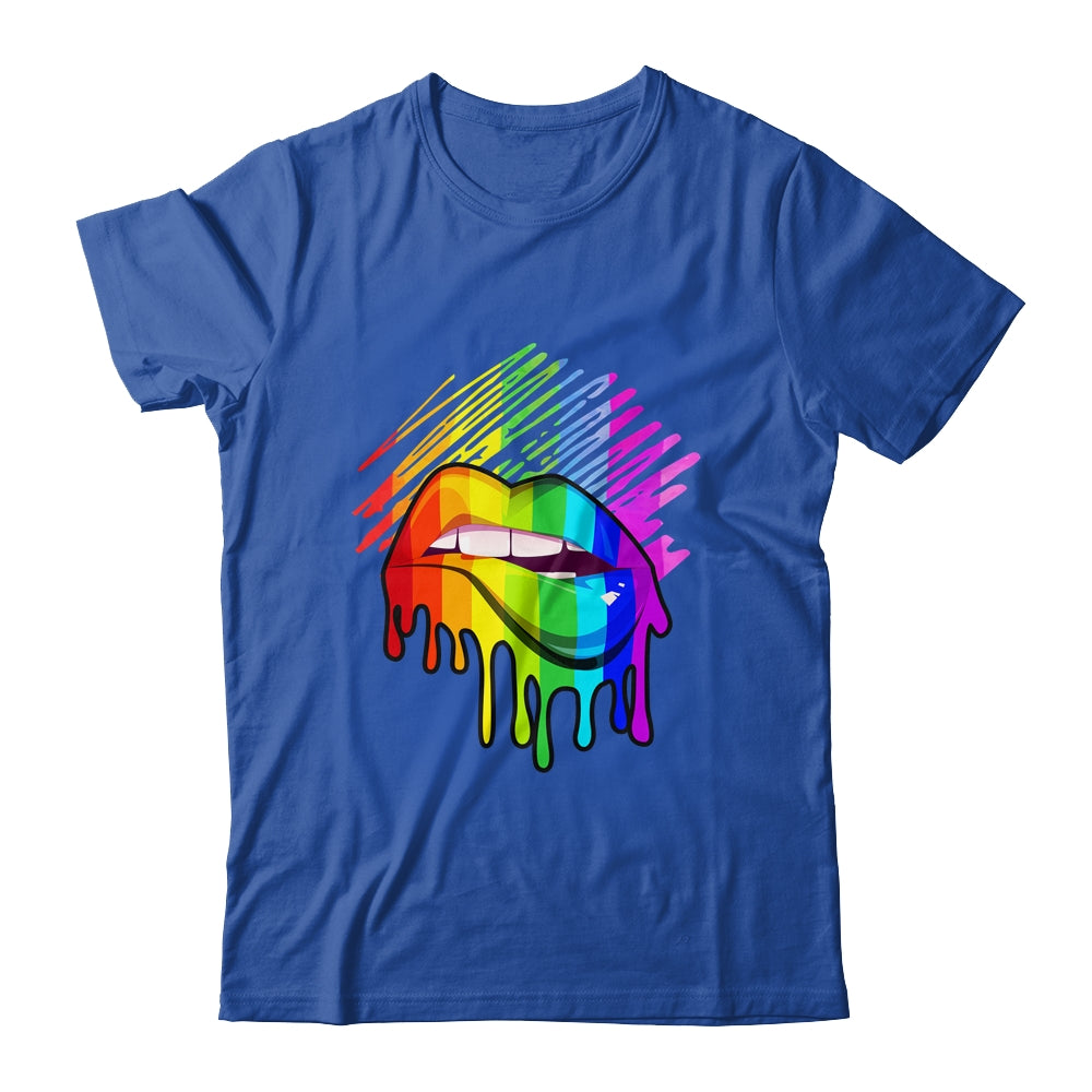 Rainbow Lips LGBTQ LGBT Pride Month Rainbow Flag Shirt & Tank Top | siriusteestore