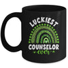 Rainbow Luckiest Counselor Ever Funny St Patricks Day Mug | siriusteestore