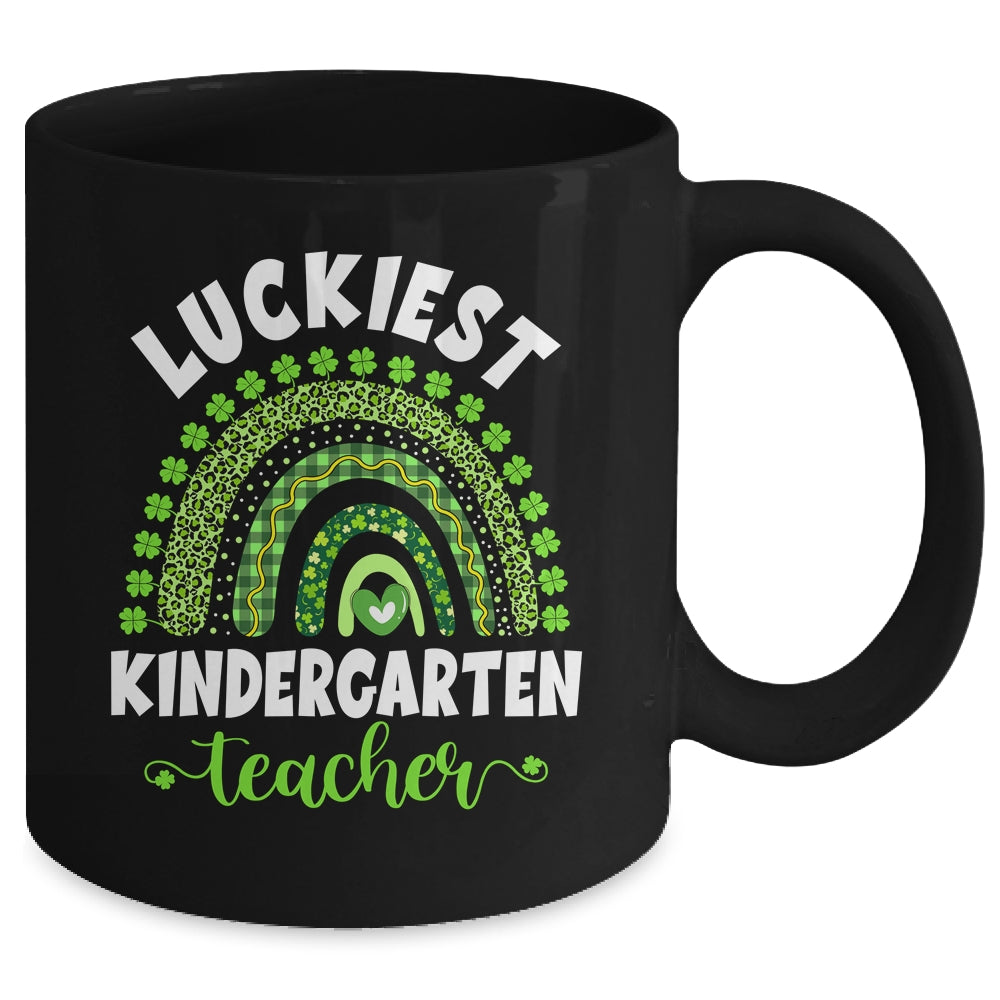 Rainbow Luckiest Kindergarten Teacher Ever St Patricks Day Mug | siriusteestore