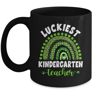 Rainbow Luckiest Kindergarten Teacher Ever St Patricks Day Mug | siriusteestore