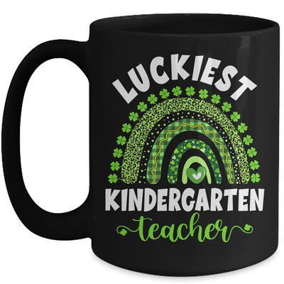 Rainbow Luckiest Kindergarten Teacher Ever St Patricks Day Mug | siriusteestore