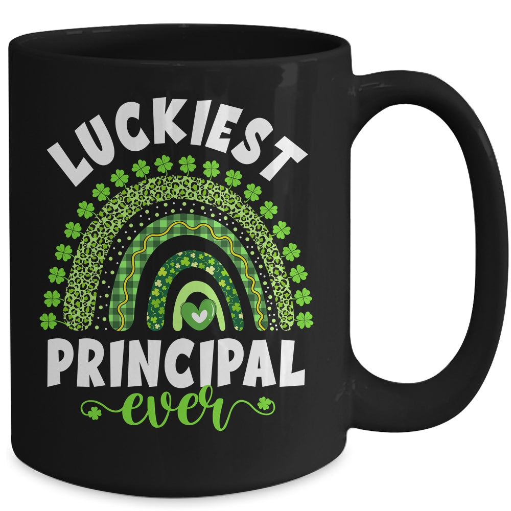 Rainbow Luckiest Principal Ever Funny St Patricks Day Mug | siriusteestore