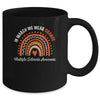 Rainbow Orange Ribbon Warrior Multiple Sclerosis Awareness Mug | siriusteestore