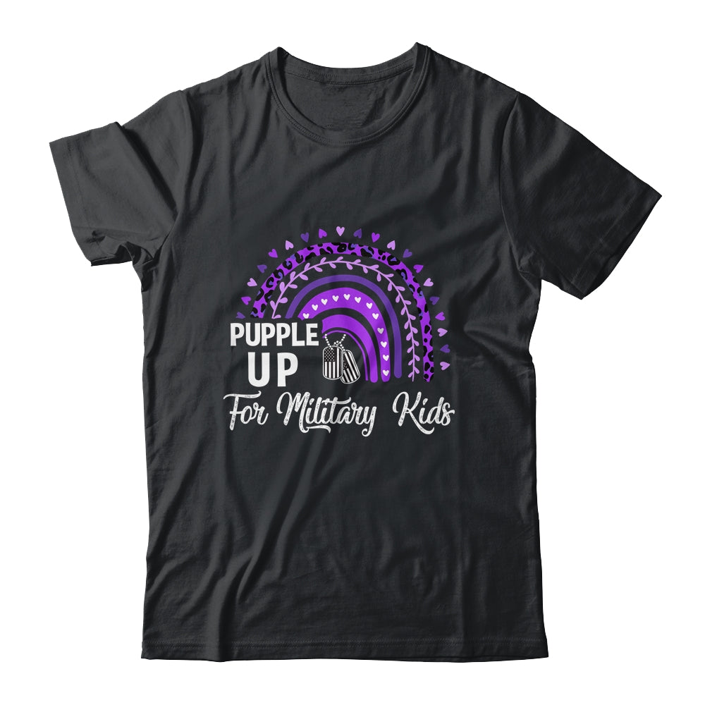 Rainbow Purple up for Military Kids Military Child Month Shirt & Hoodie | siriusteestore