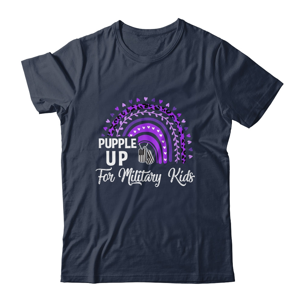 Rainbow Purple up for Military Kids Military Child Month Shirt & Hoodie | siriusteestore