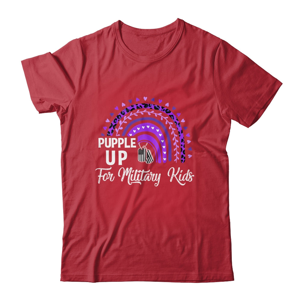 Rainbow Purple up for Military Kids Military Child Month Shirt & Hoodie | siriusteestore