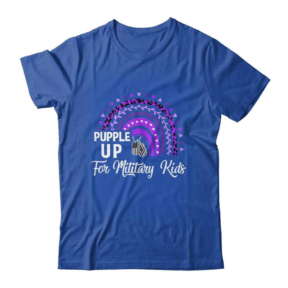 Rainbow Purple up for Military Kids Military Child Month Shirt & Hoodie | siriusteestore