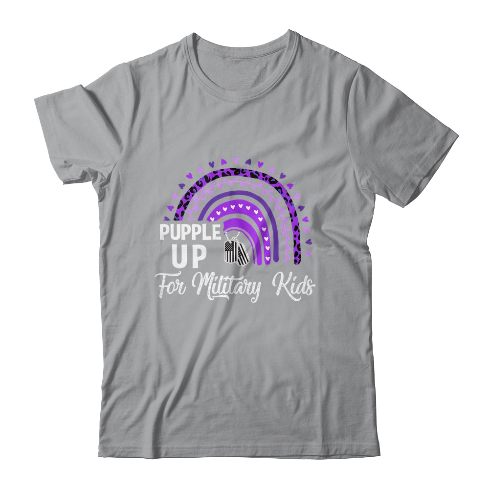 Rainbow Purple up for Military Kids Military Child Month Shirt & Hoodie | siriusteestore