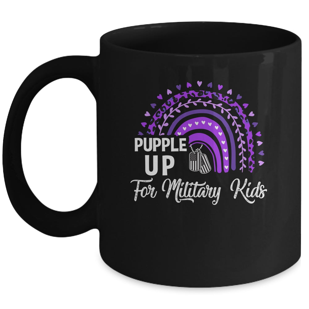 Rainbow Purple up for Military Kids Military Child Month Mug | siriusteestore