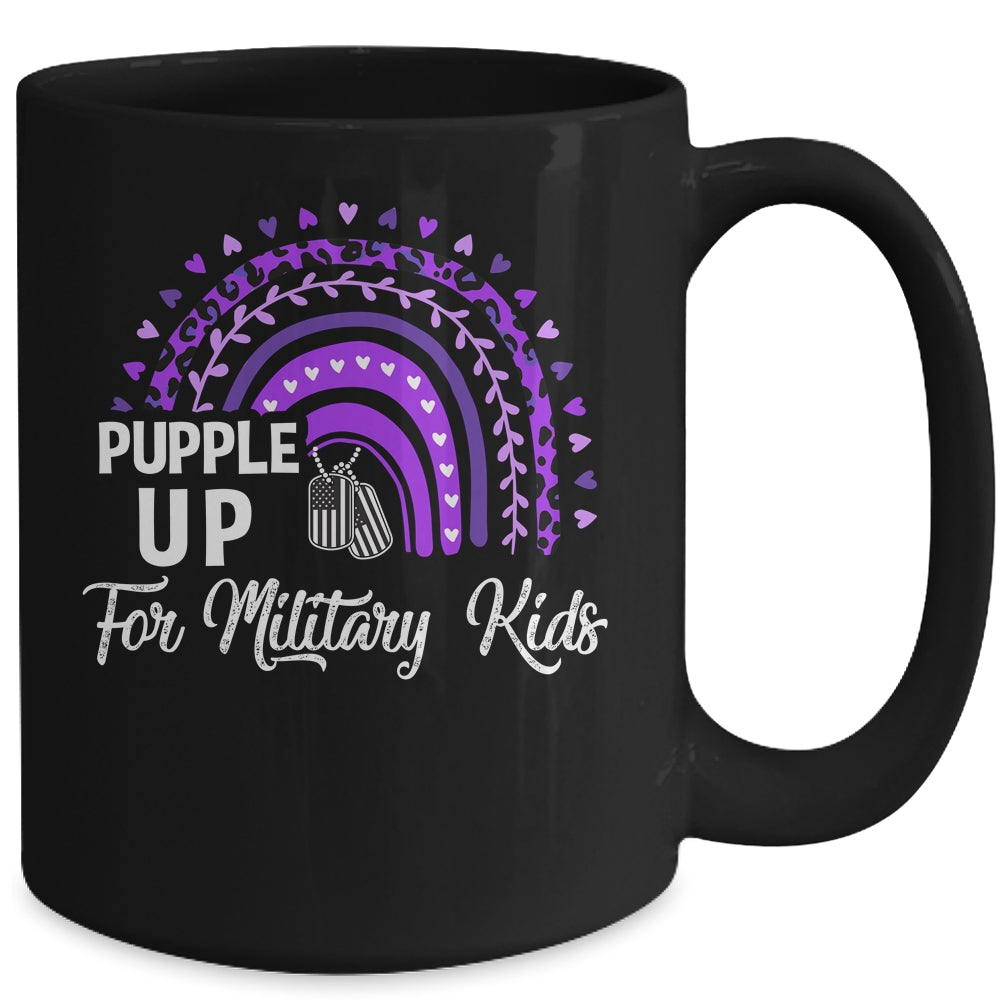 Rainbow Purple up for Military Kids Military Child Month Mug | siriusteestore