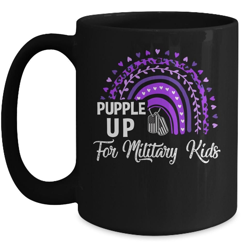 Rainbow Purple up for Military Kids Military Child Month Mug | siriusteestore