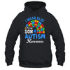 Rainbow Puzzle I Wear Blue For Son Autism Awareness Shirt & Hoodie | siriusteestore