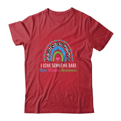 Rainbow Rare Disease Awareness I Love Someone Rare Ribbon Shirt & Tank Top | siriusteestore