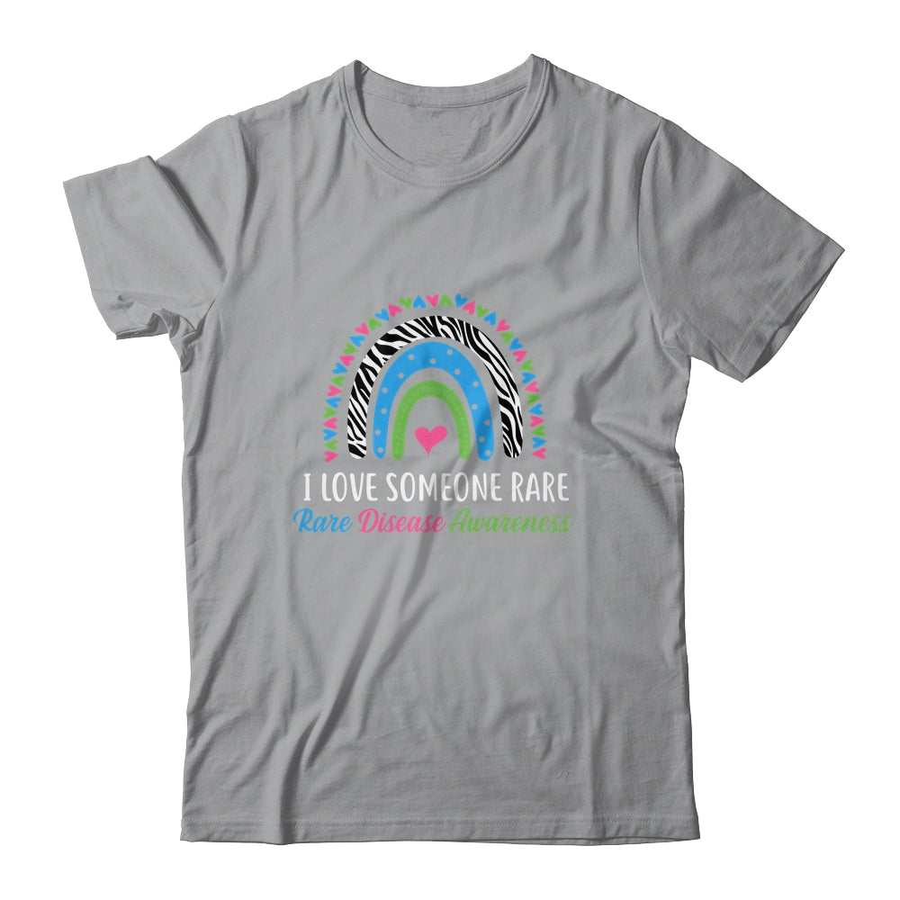 Rainbow Rare Disease Awareness I Love Someone Rare Ribbon Shirt & Tank Top | siriusteestore