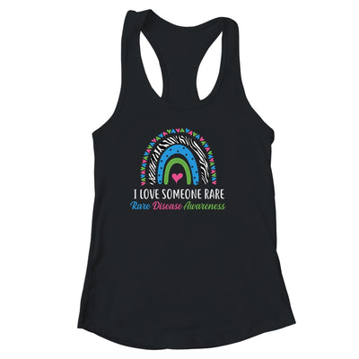 Rainbow Rare Disease Awareness I Love Someone Rare Ribbon Shirt & Tank Top | siriusteestore