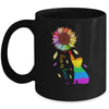 Rainbow Sunflower Cat Love Is Love LGBT Gay Lesbian Pride Mug | siriusteestore