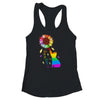 Rainbow Sunflower Cat Love Is Love LGBT Gay Lesbian Pride Shirt & Tank Top | siriusteestore
