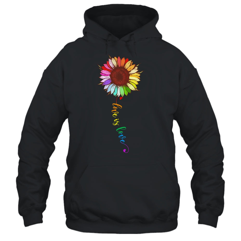 Rainbow Sunflower Love Is Love LGBT Gay Lesbian Pride Shirt & Tank Top | siriusteestore